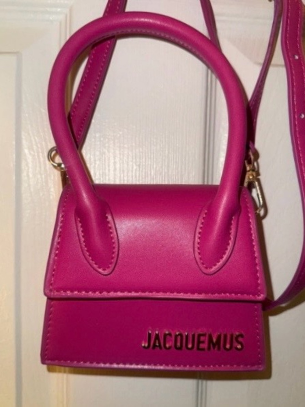 Jacquemus Fuchsia Mini Top-Handle Le Chiquito Shoulder Bag